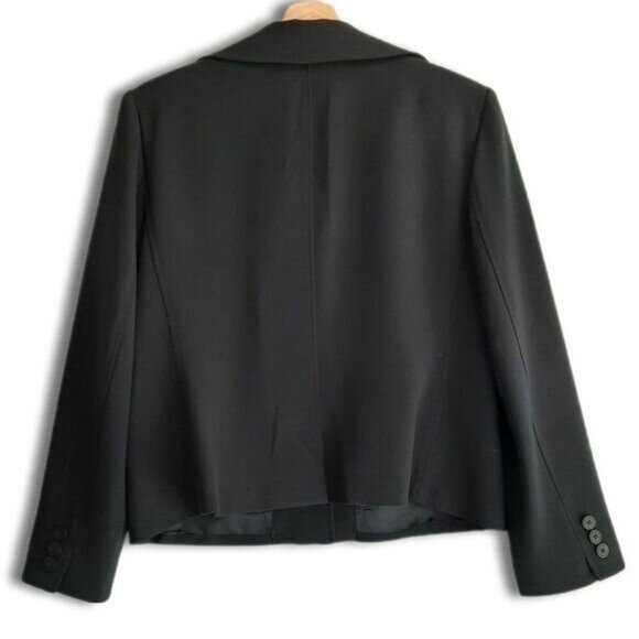 JONES NEW YORK Classic Neutral Button Down Blazer Jacket Black Sz 12 P - Picture 5 of 10